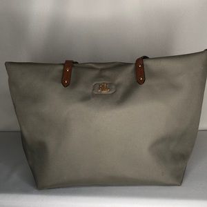 Ralph Lauren nylon shopper tote grey